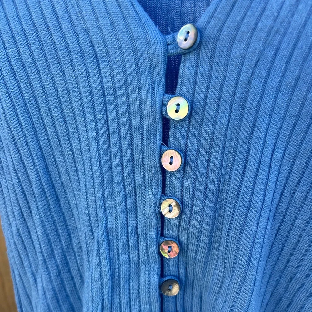 Reformation Gellar Knit Top - Blue - Picture 4 of 4